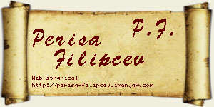 Periša Filipčev vizit kartica